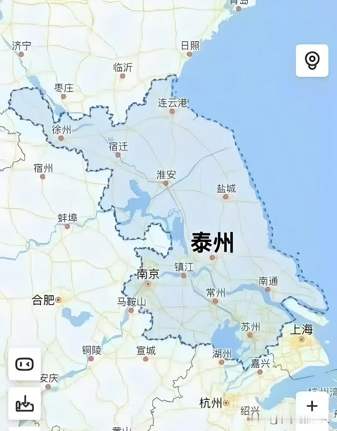 一眨眼，江苏省地图都给改了？[捂脸哭]很明显，看上去，泰州就是江苏的中心嘛！