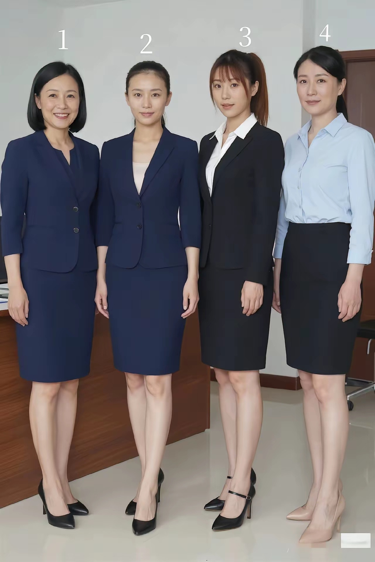 四位美女中，有一位是退伍的军人，你知道是几号吗？