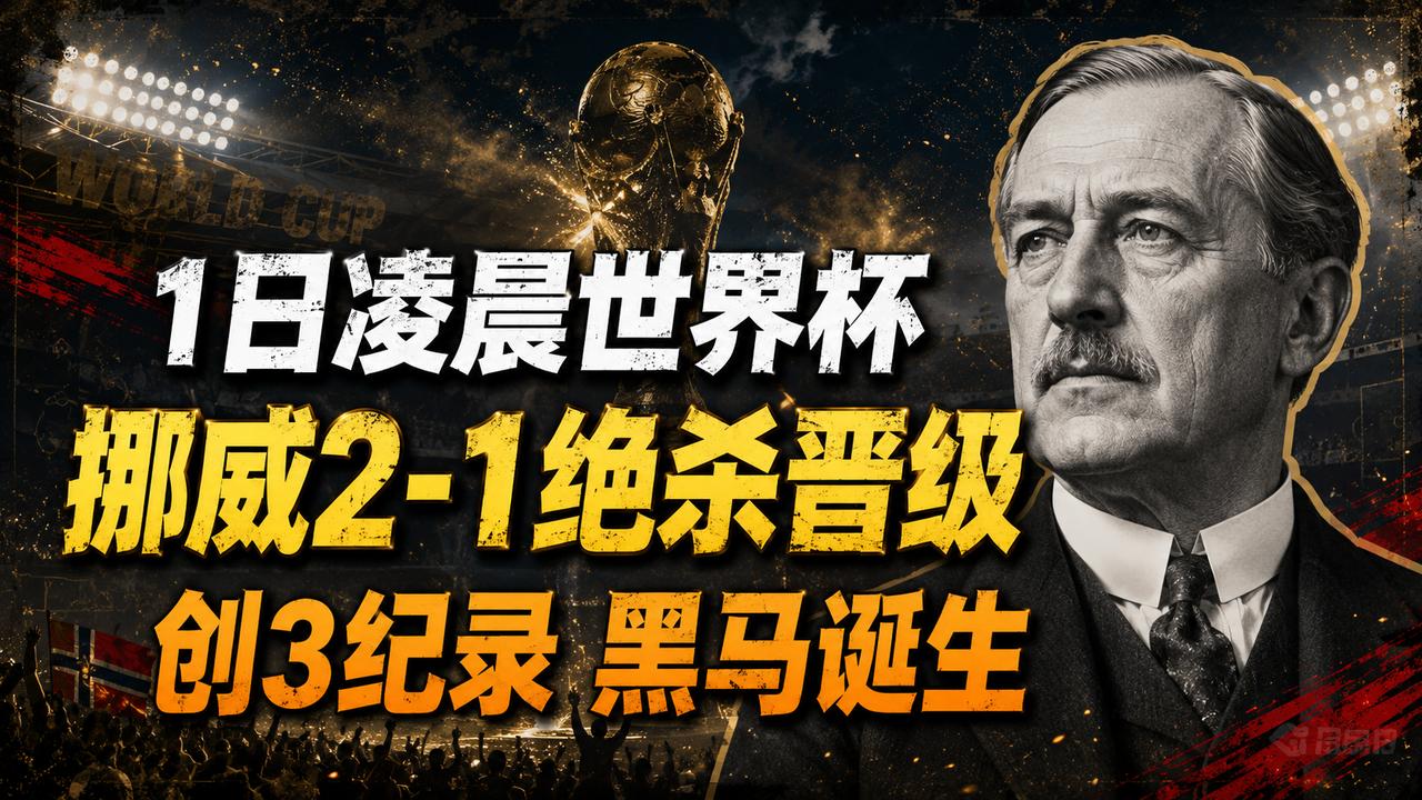 1日凌晨世界杯！挪威2-1绝杀晋级，创造3大纪录，最强大黑马诞生北欧维京人真的