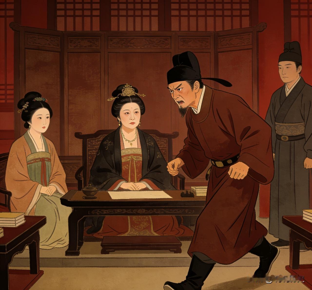 1100年，宋哲宗驾崩，没儿子。向太后召集大臣商议立谁。章惇当场拍子："依礼律，