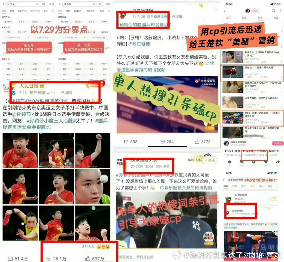 竟然从东奥炒莎头CP然后引流到他的腿，营销的点竟然只有美腿了，毕竟富二代是假的