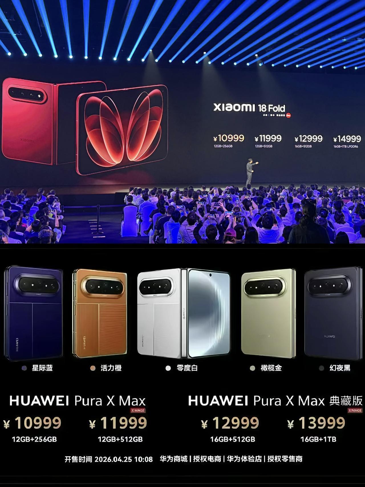 都是10999元，你会选小米18Fold还是华为阔折叠？没想到啊，小米手机也
