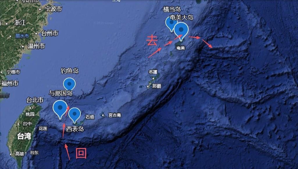 解放军133编队返航，回来时没走横当水道，高市早苗还没意识到：我军已完成一箭三雕