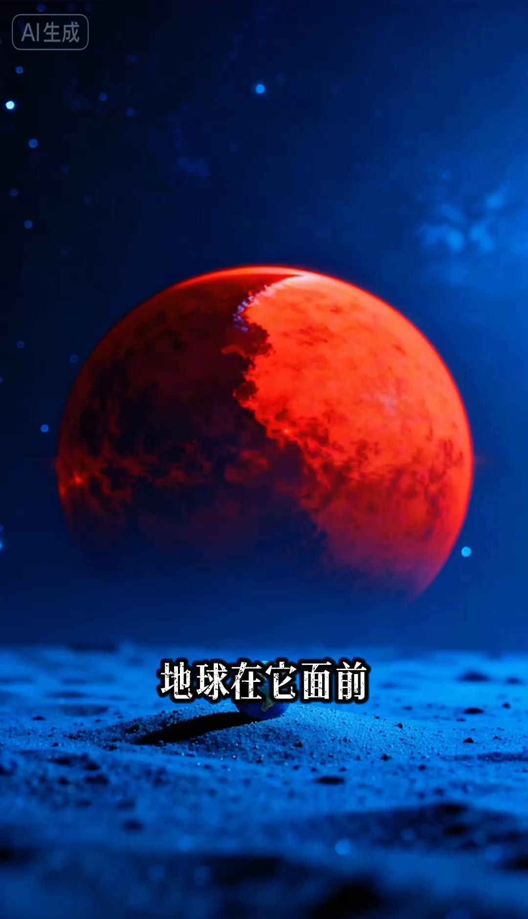 参宿四一瞪眼，地球连个dustparticle都算不上。它比太阳大一千倍