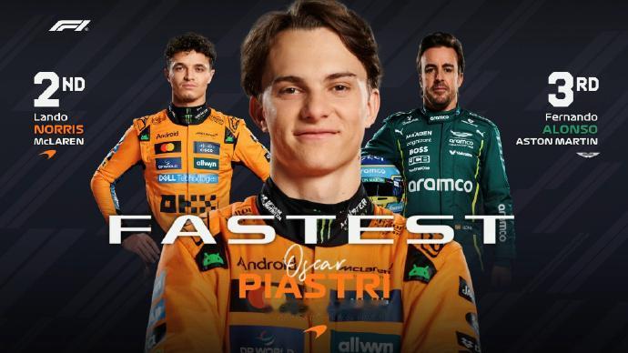 赛车：2025F1卡塔尔大奖赛练习赛+冲刺排位赛成绩F1方程式赛车2025年F1