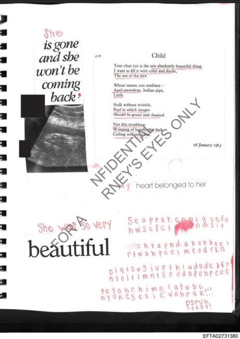 爱泼斯坦受害者称她的婴儿出生后10分钟被带走用于献祭一名受害者在日记中写道，吉斯