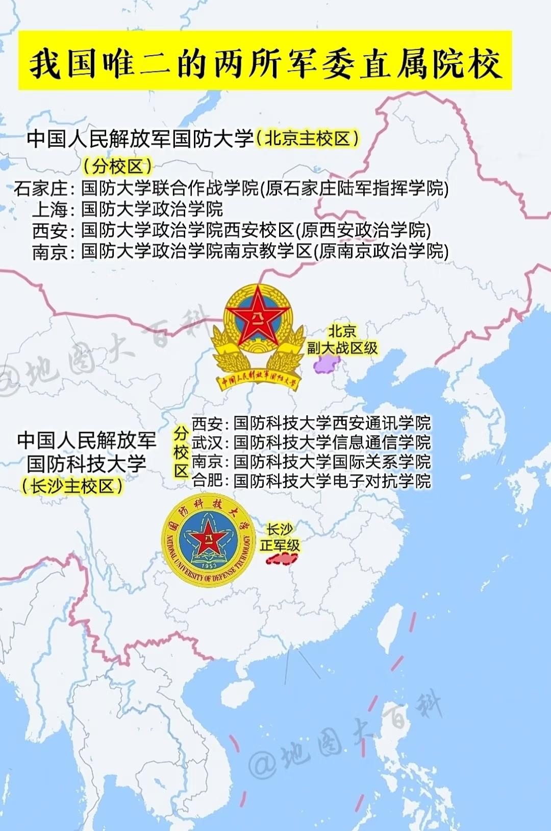 我国唯二的两所军委直属院校[捂脸哭]