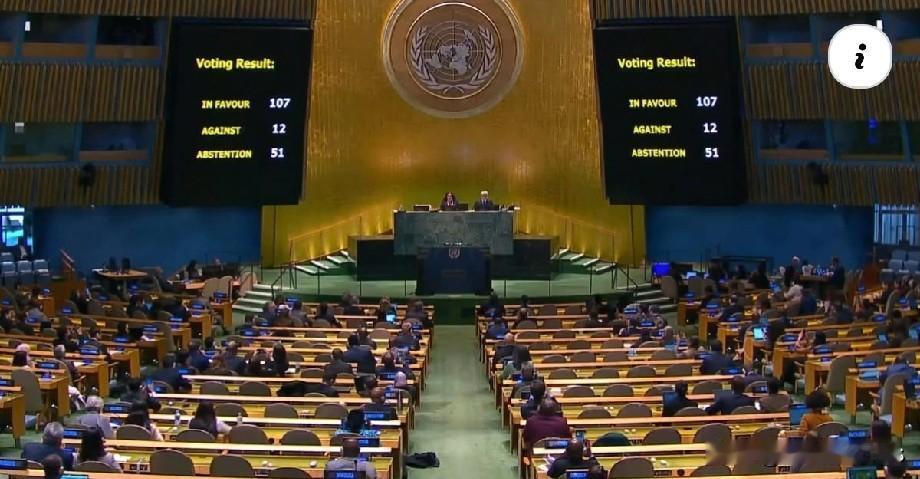 联合国大会以107票支持乌克兰和平决议，驳回美国要求放弃领土完整的诉求202