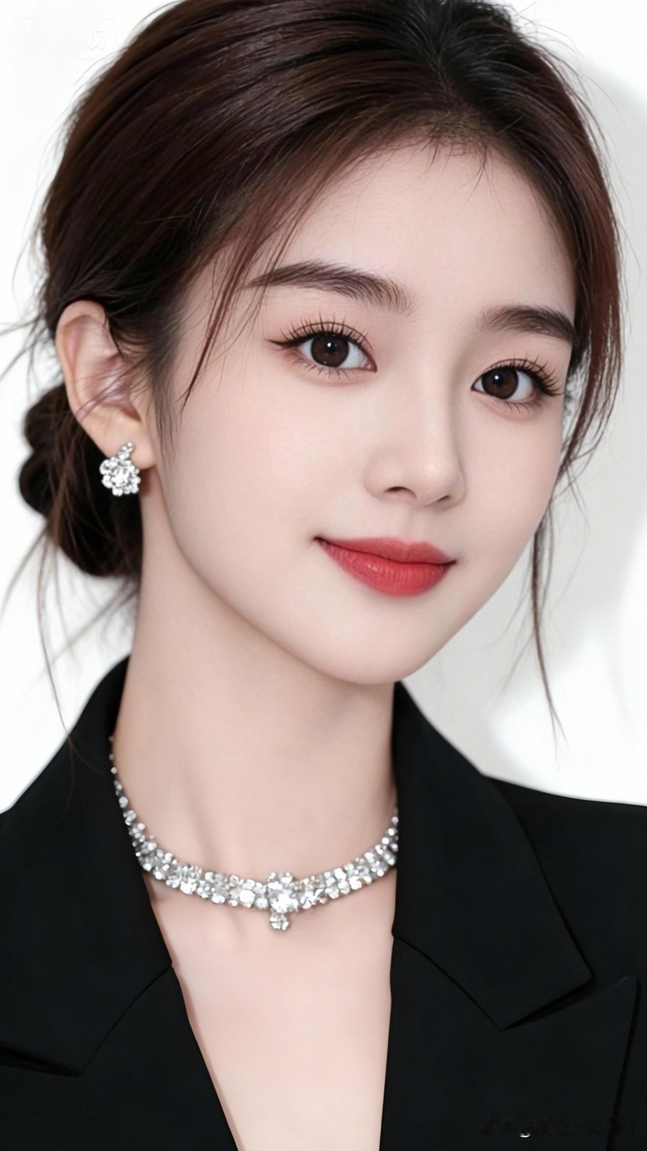 玉佩轻摇，美人如画。女人怎么样穿职业装才最耐看优雅黑西装搭配闪亮珠宝，尽显都市