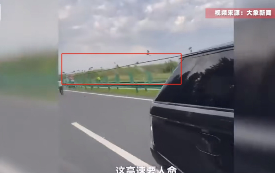 吉林高速惊魂一刻，豪车被钢索袭击！