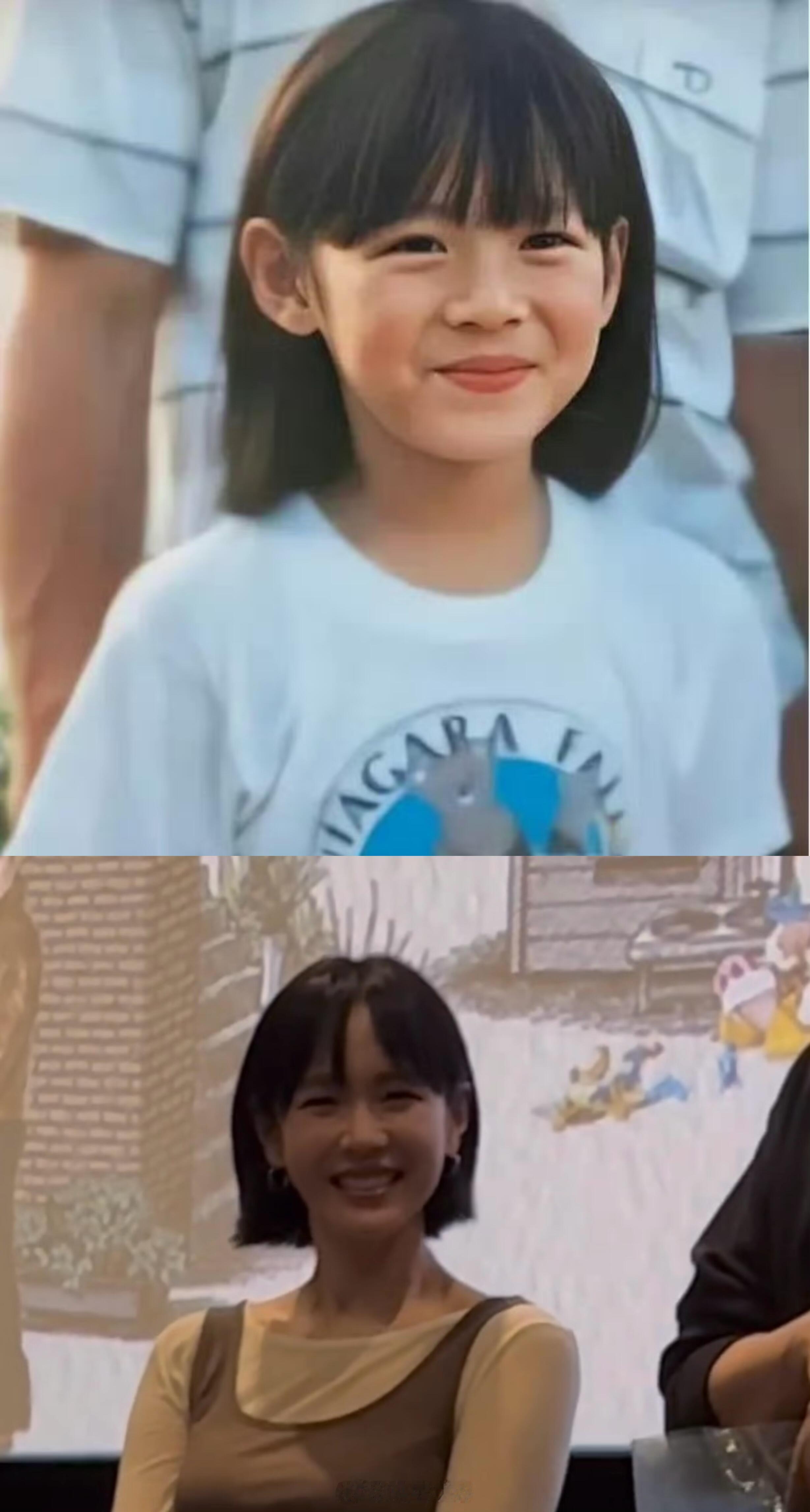 孙艺珍剪了头发，和小时候一模一样！