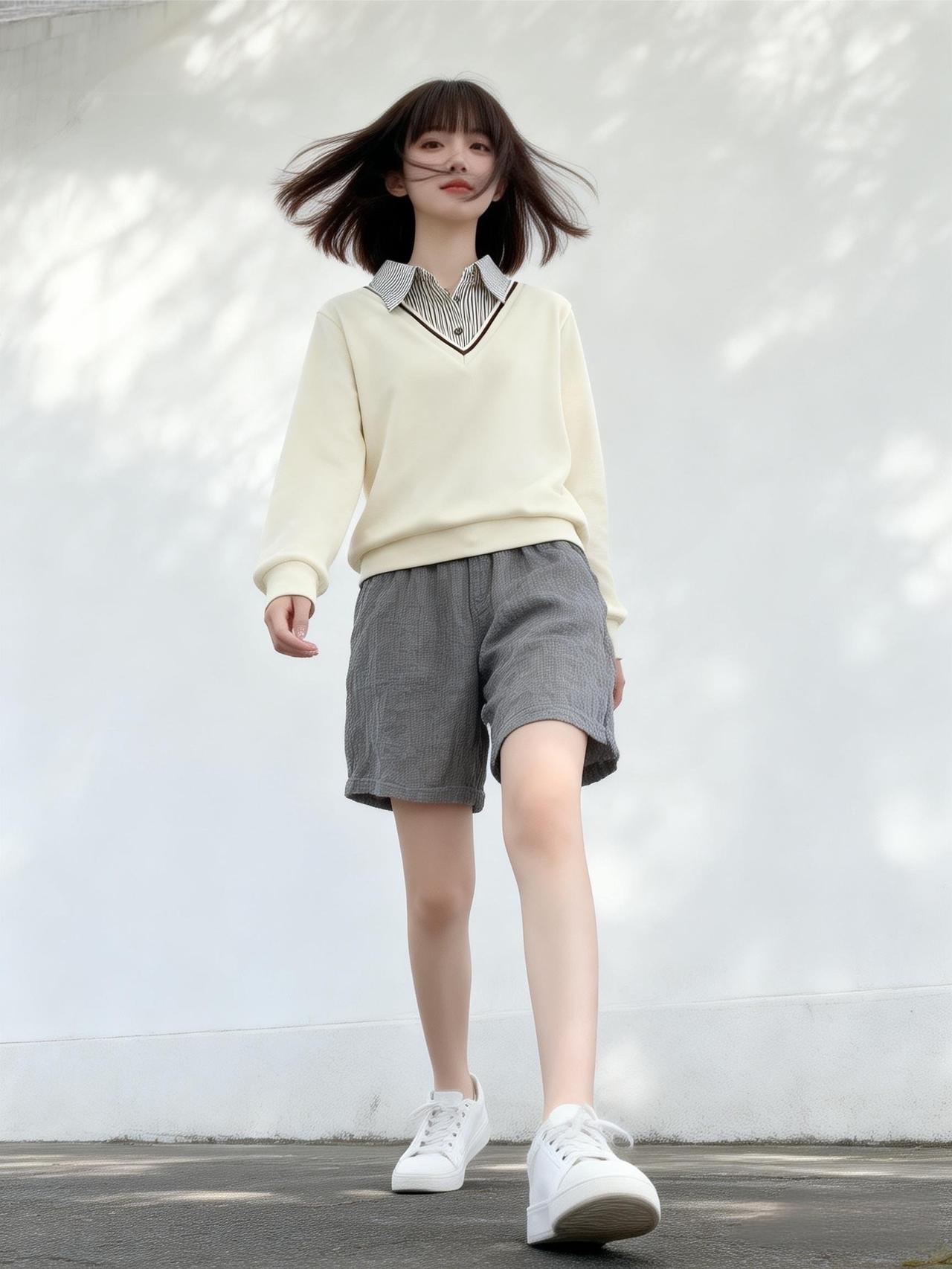 青春洋溢的校园风穿搭，简约又时尚！👟👗💕女孩子怎么穿搭既时尚又好看?女生