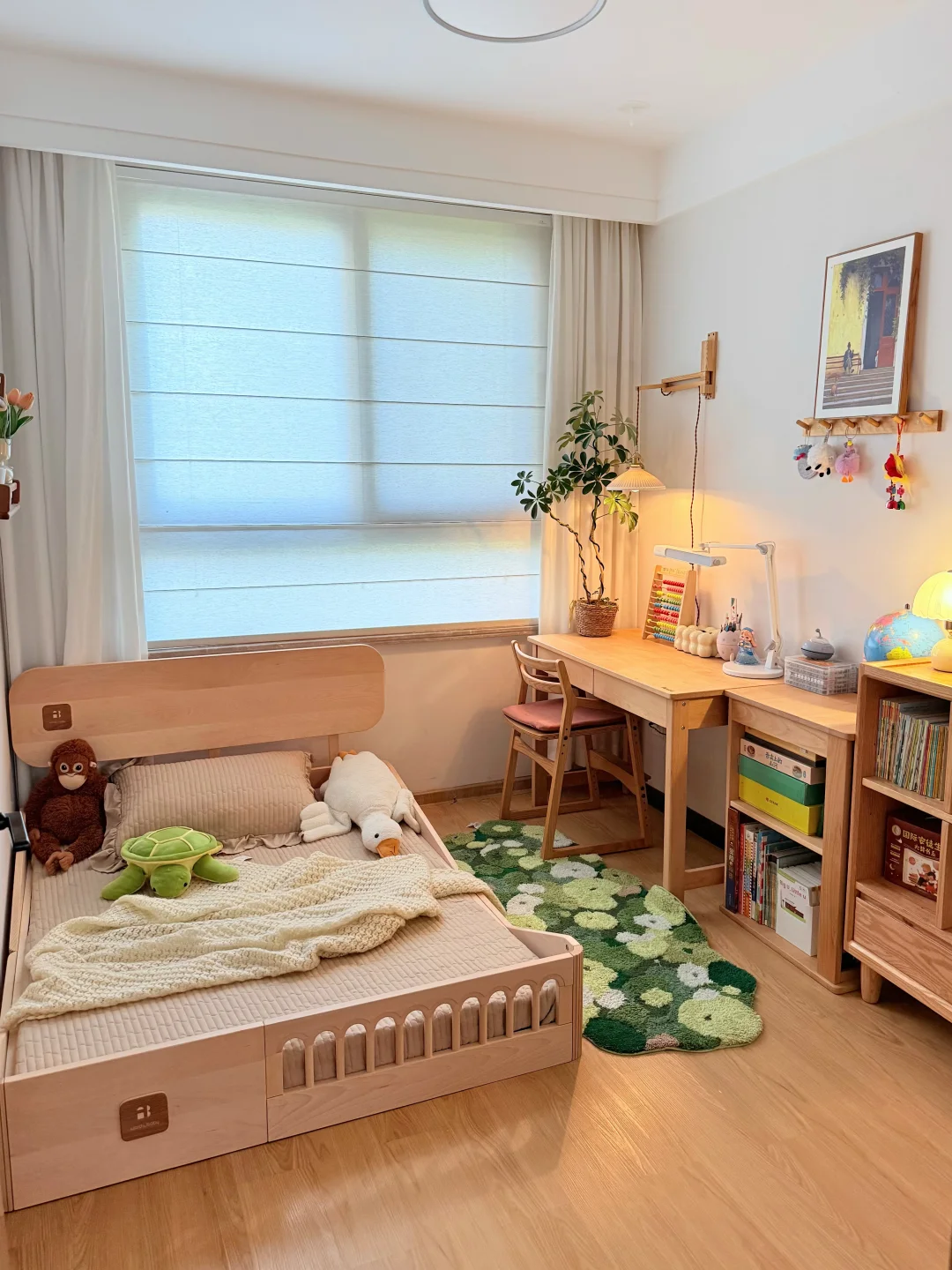 7㎡原木风小卧室，这样布置温馨又实用呀