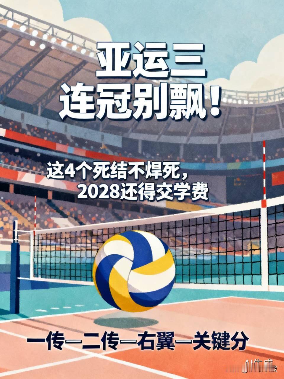 亚运三连冠别飘！这4个死结不焊死，2028还得交学费名古屋3:0日本，女