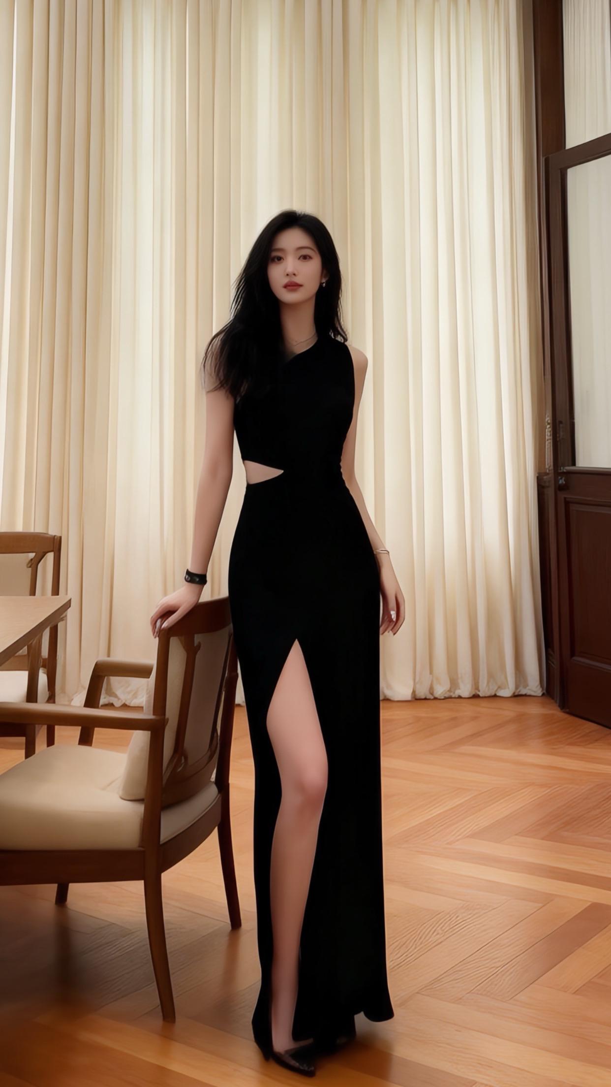 今日穿搭look小黑裙简约穿搭高级感穿搭超a夏日穿搭