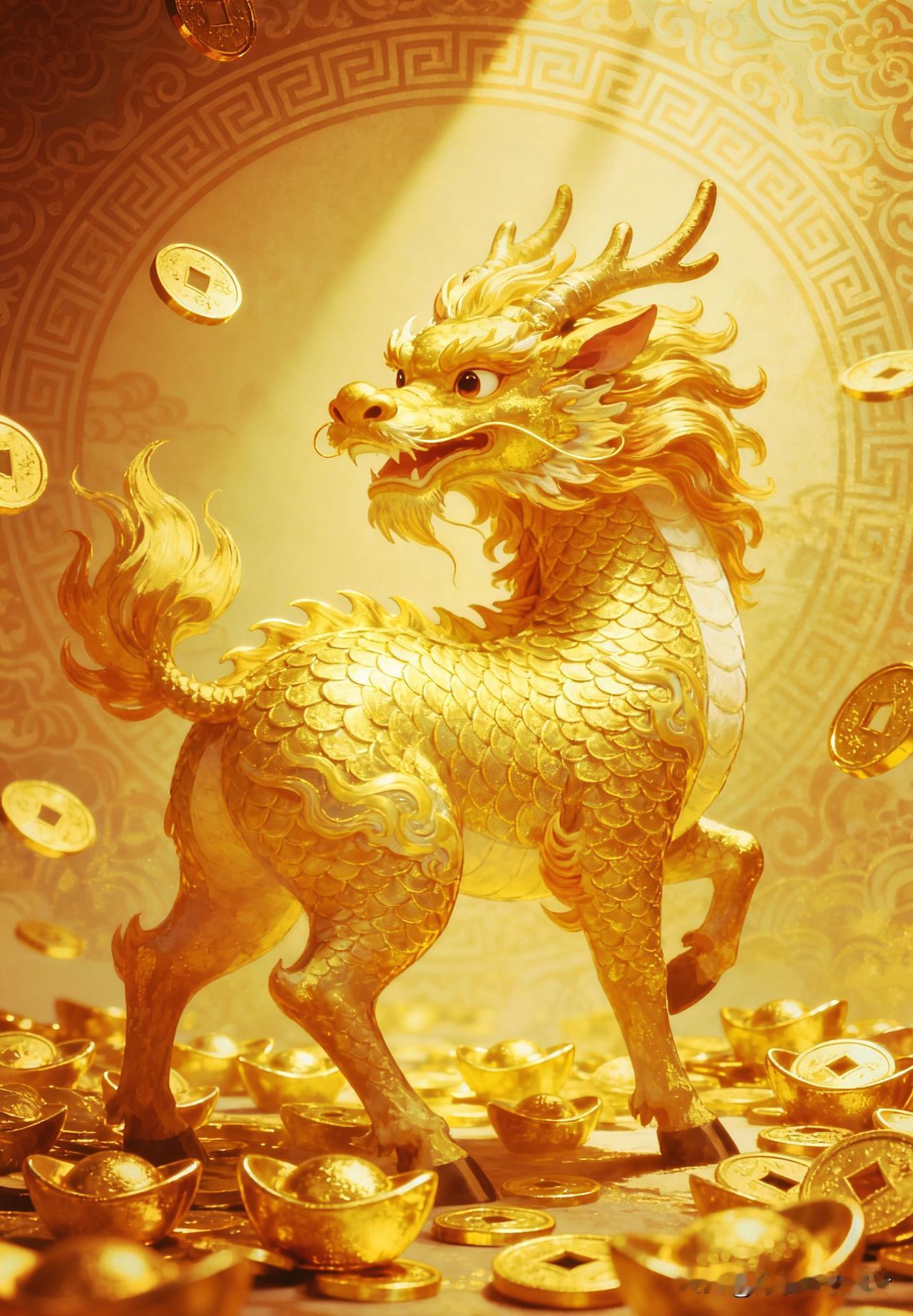 麒麟回头，万事不愁；不是发财，就是暴富。