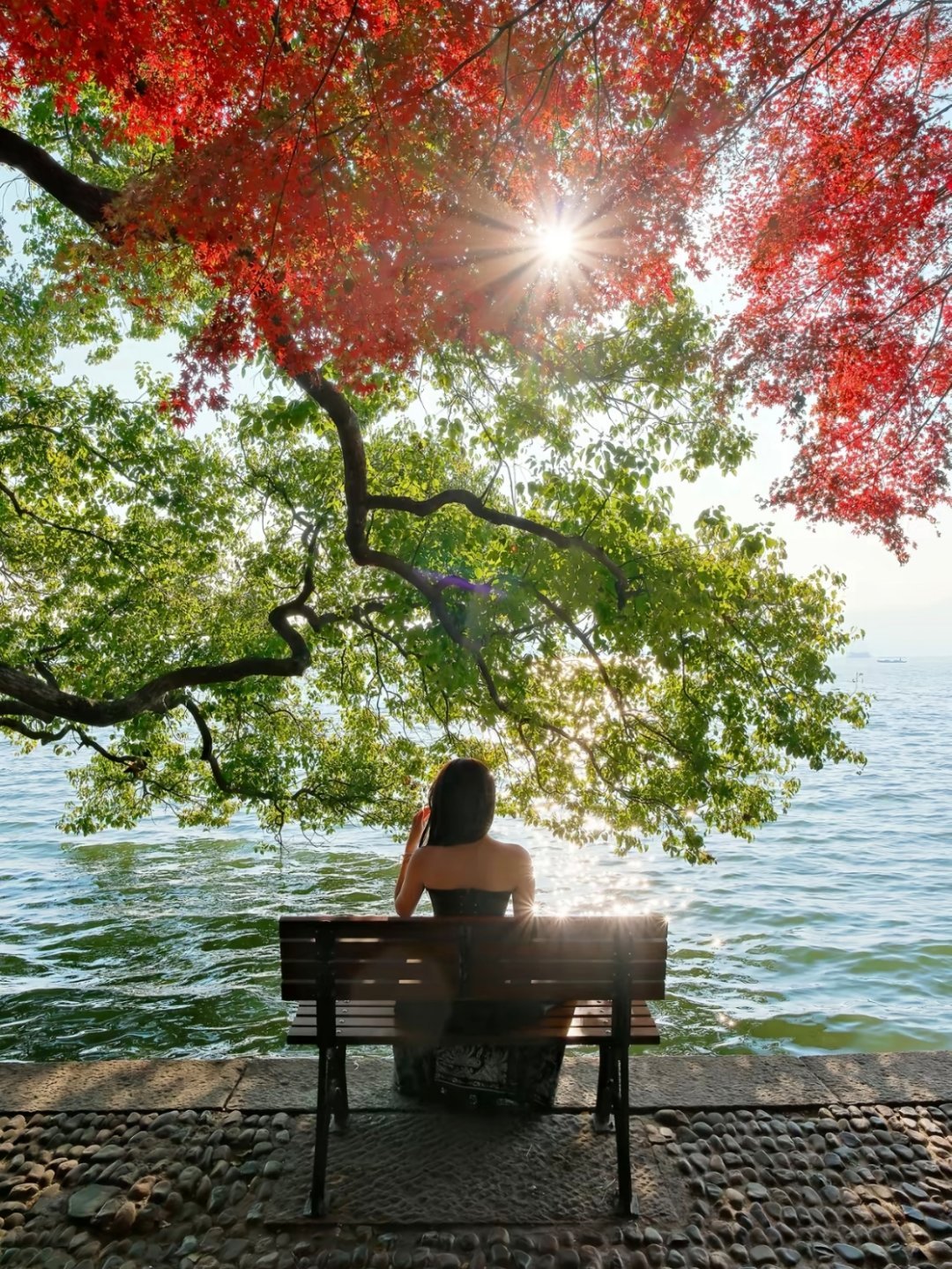杭州还是太领先了，西湖的网红长椅居然装了倒计时，一人三分钟，妥妥够了。杭州西湖