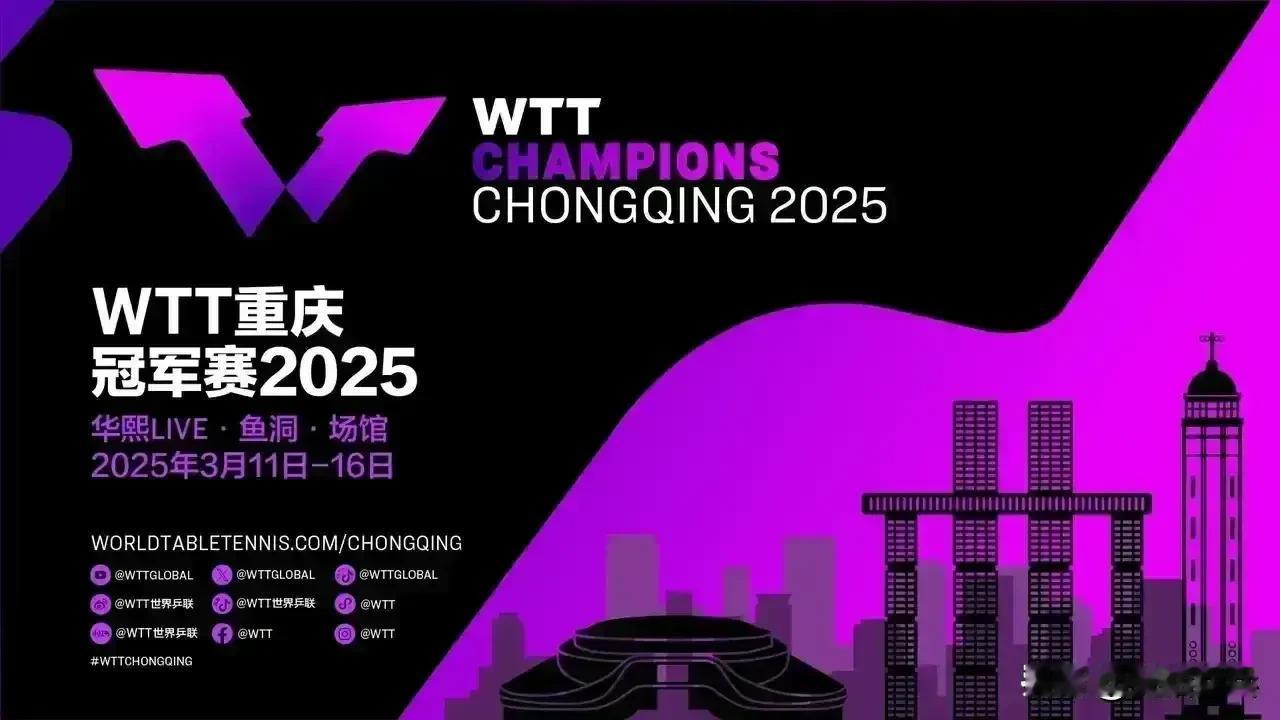 2025WTT冠军赛重庆站3月13日全日赛程P23月13日中国队赛程12: