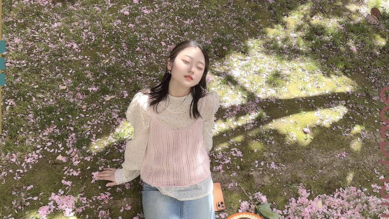 樱花树下站谁都美，我的爱给谁都热烈。