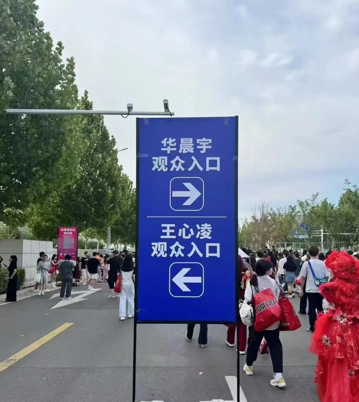 华晨宇在右，王心凌在左，这有趣的一幕偶遇了。见过明星撞衫的，也见过撞型的，甚至