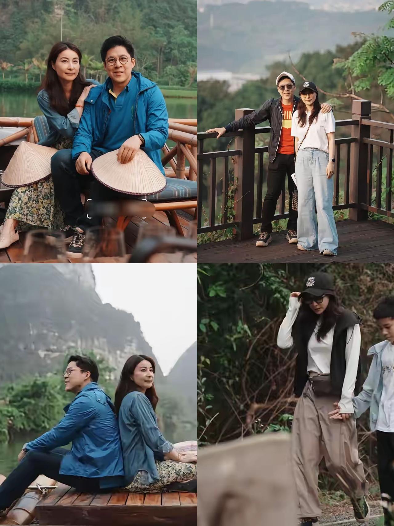 霍启刚，高调发文！4月7日霍启刚在社交平台晒出全家广西游的照片，清明假期带着郭