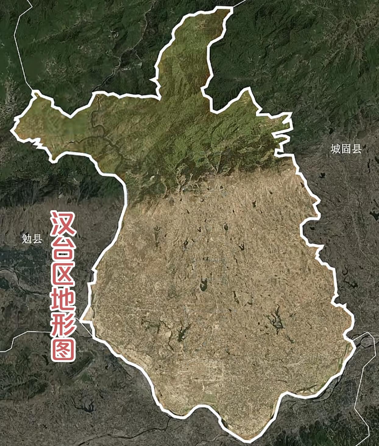 一直以为汉台区全是平原，没想到汉台区也是有山区部分的。看汉台区地形图才发现，这