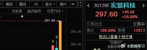 嗯，宏景科技301396📈喜提20CM大长腿🎉🎉