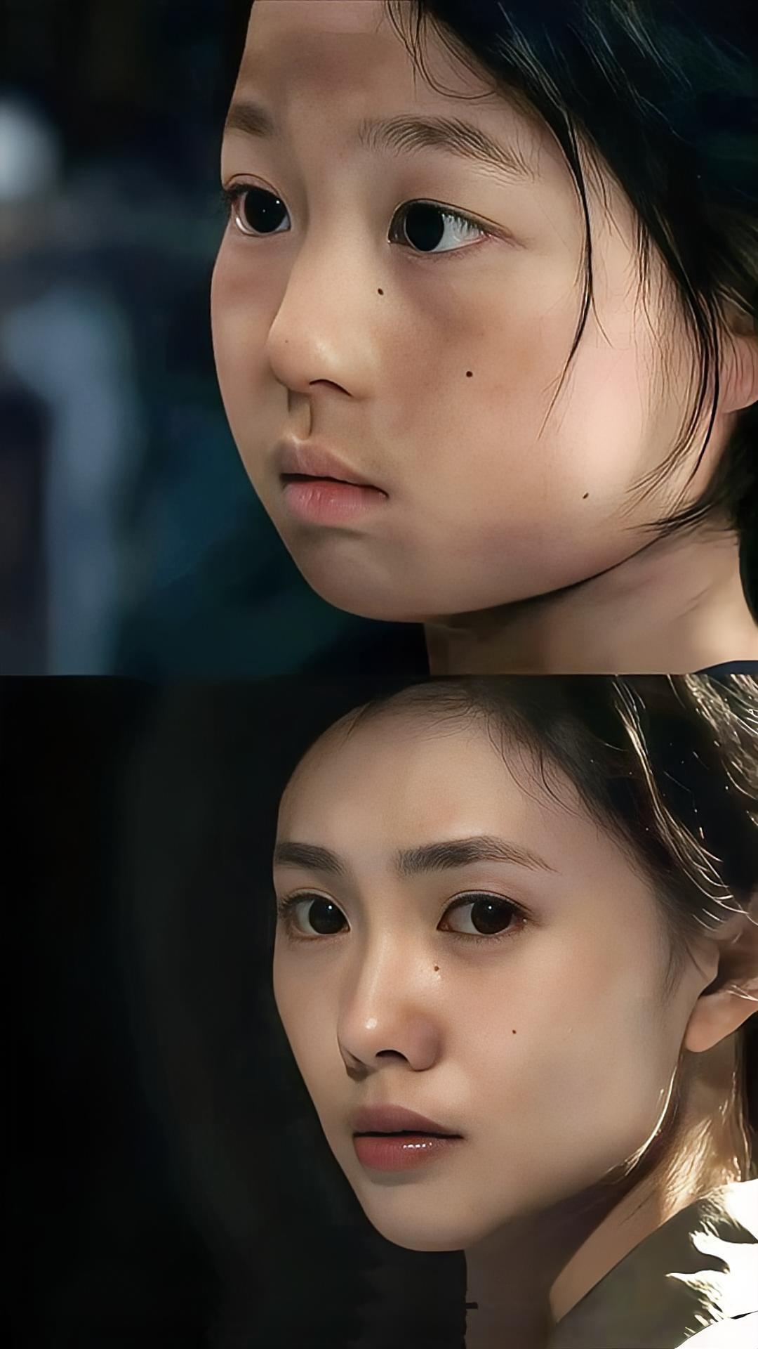 《主角》这部剧里小时候比较“厚”的易秦娥(王少熙饰)长大了很“薄”的忆秦娥