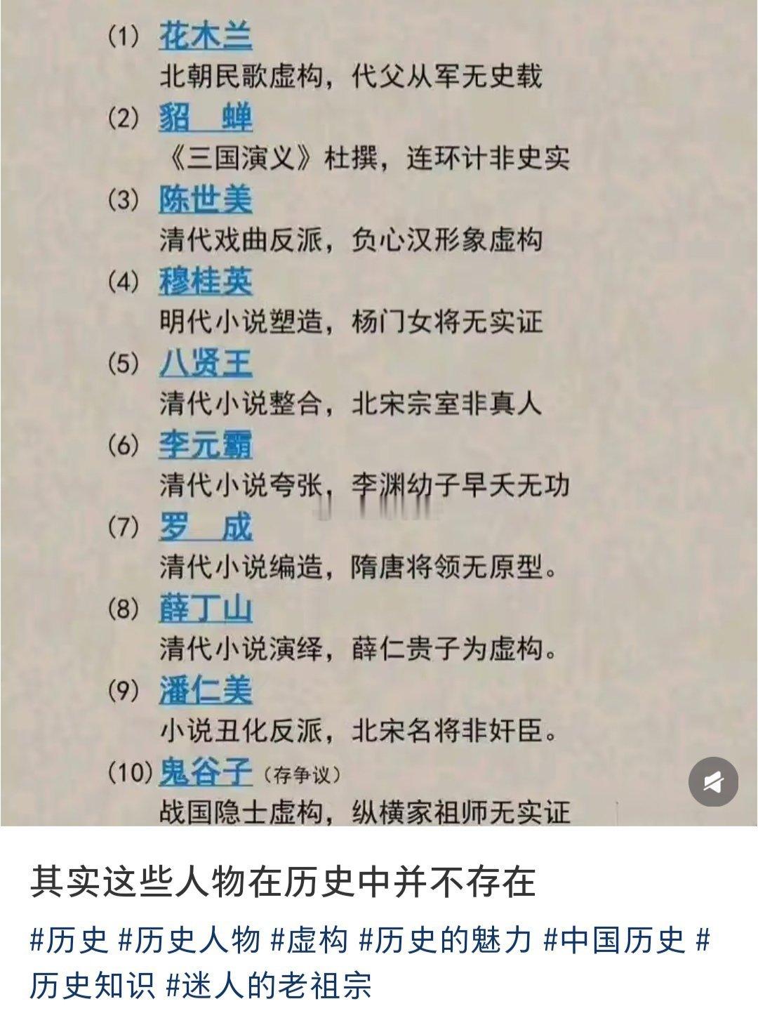 其实这些人物在历史中并不存在