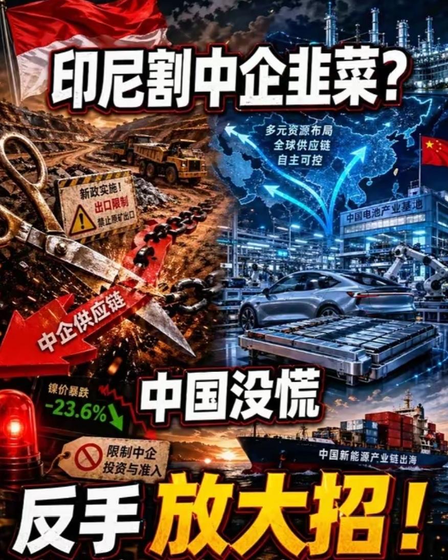 印尼镍矿讹诈自砸饭碗，荒唐霸凌终究沦为笑柄底牌还没亮完，自己先慌了。印尼这