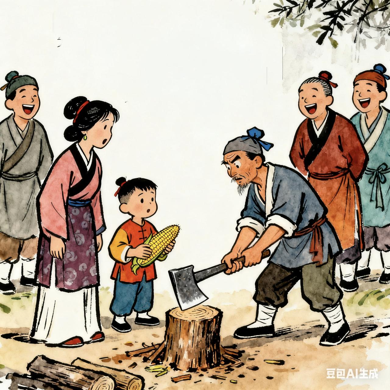 古代笑话村里王寡妇性子爽朗，丈夫走后独自拉扯俩娃，日子过得麻利。这天邻