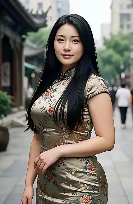 水仙子·古街旗袍檐垂浅影落青街，鬓绾柔肩缀锦鞋。罗衫绽蕊风初卸，凝香岁月