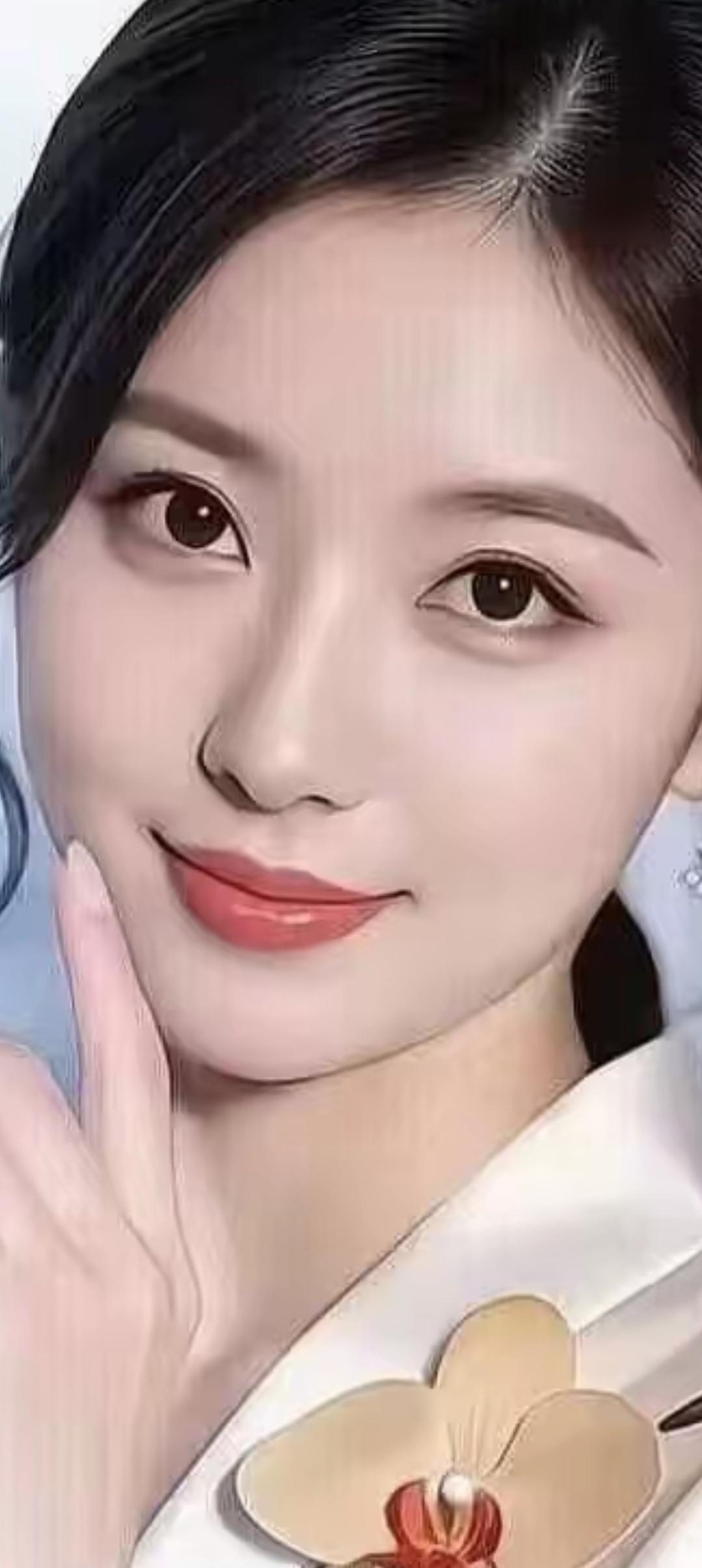 优雅气质，温柔微笑，一抹红唇，尽显东方美。
