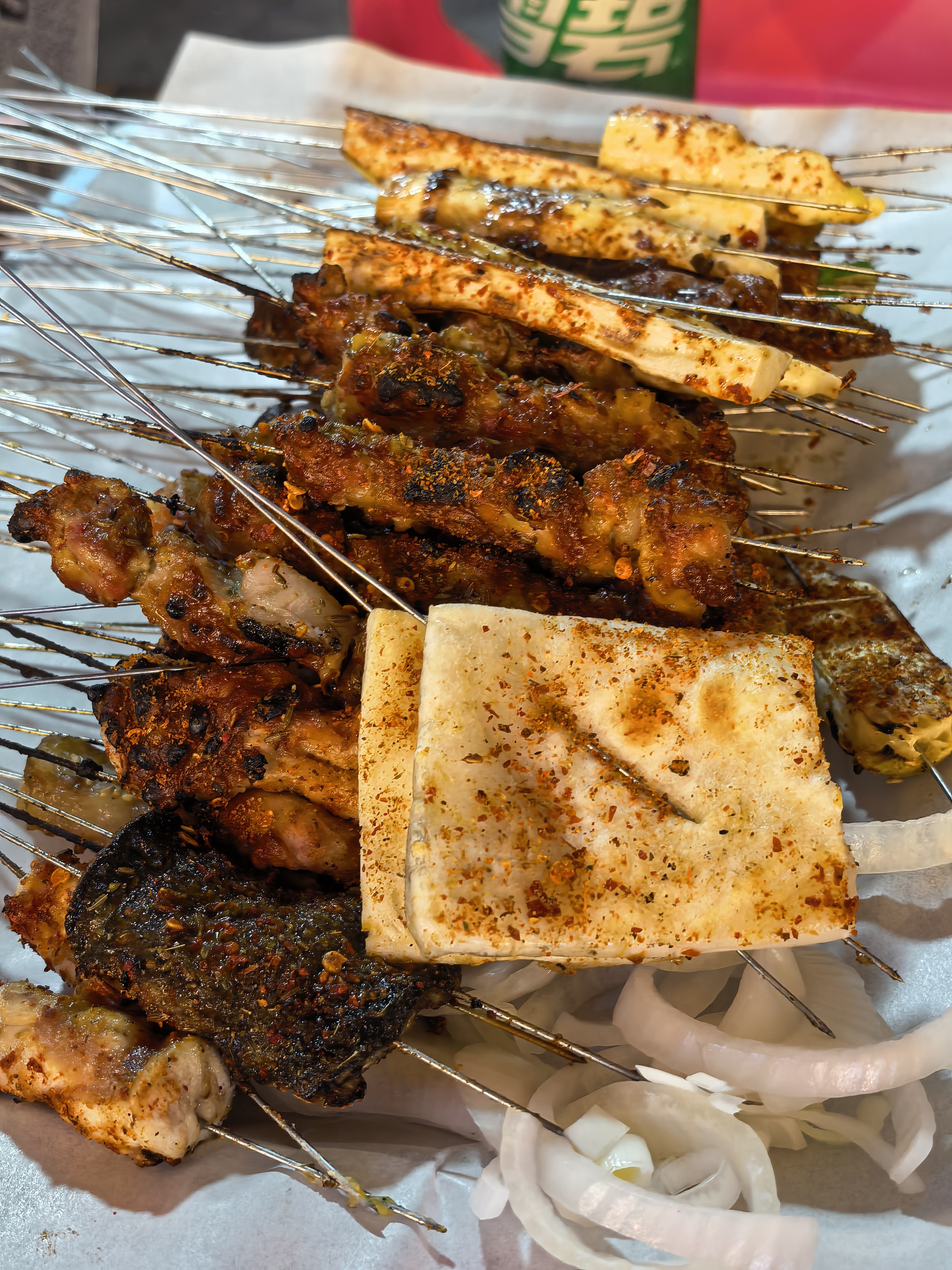 烧烤配燃面，饿了吗？