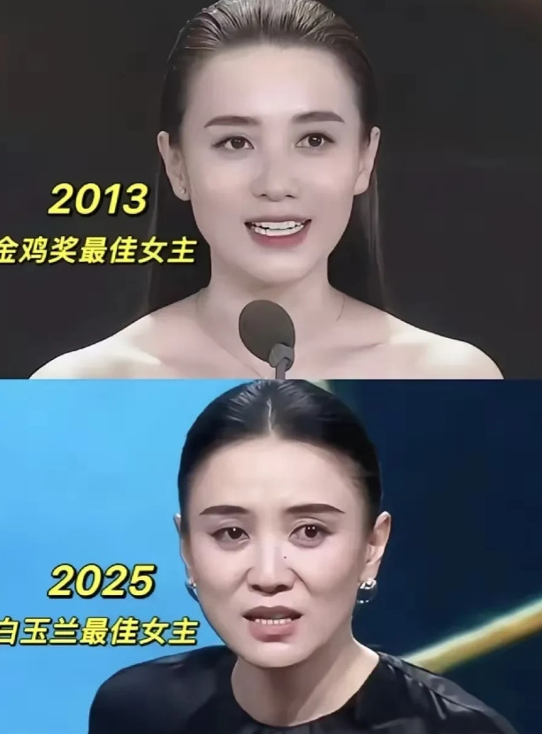 岁月不饶人，十二年前，宋佳首次获得白玉兰奖时，还是年轻的，漂亮的，那时候，她才3