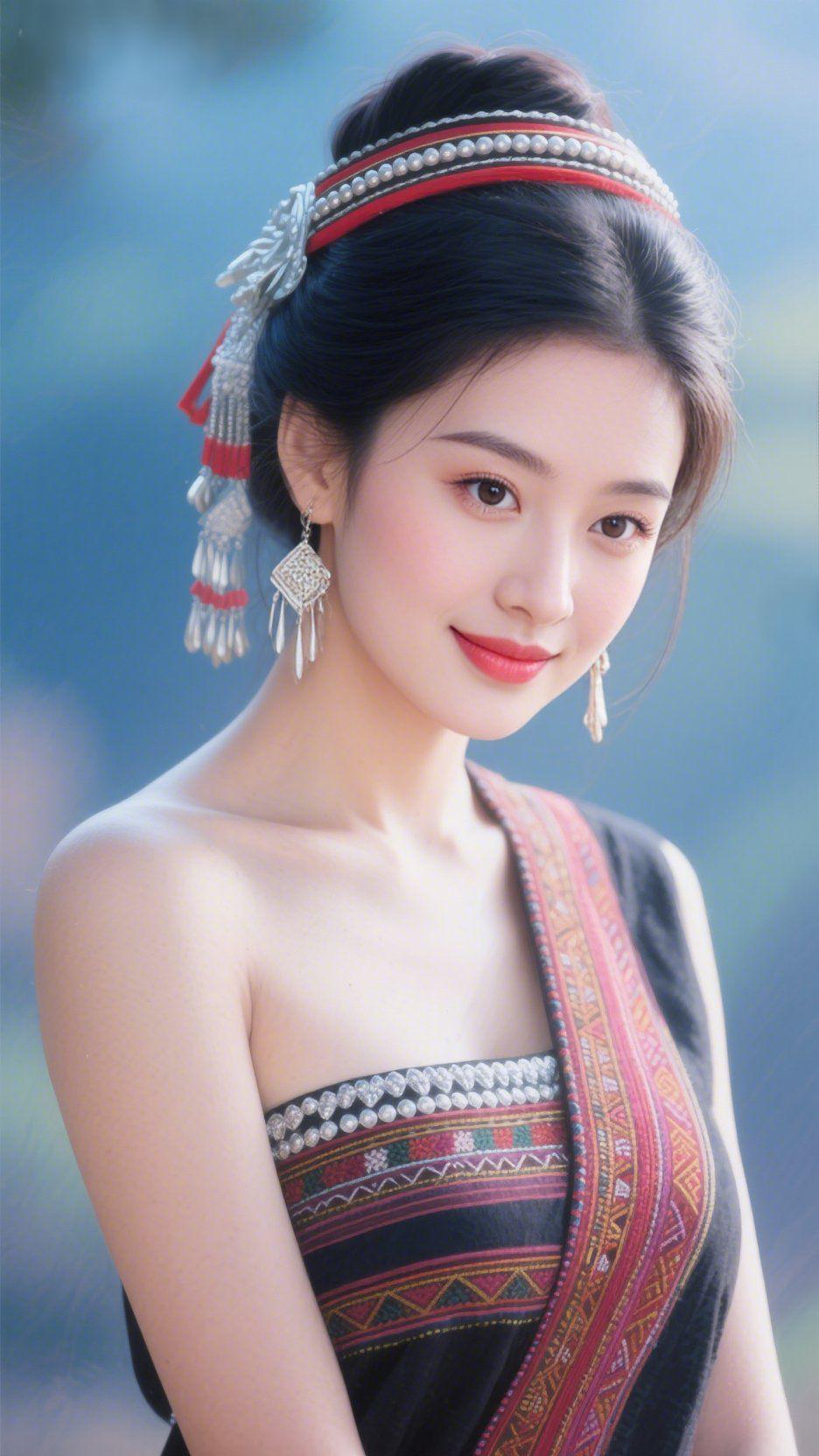 山海间的黎韵晚风漫过黎寨的椰林，将黎锦的纹路揉进暮色里。山风轻绕耳畔，红黑