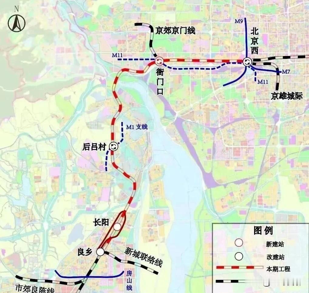 7月1日，铁路调图，在北京地区，北京市郊副中心线西段（北京西至良乡段）扩能工程投
