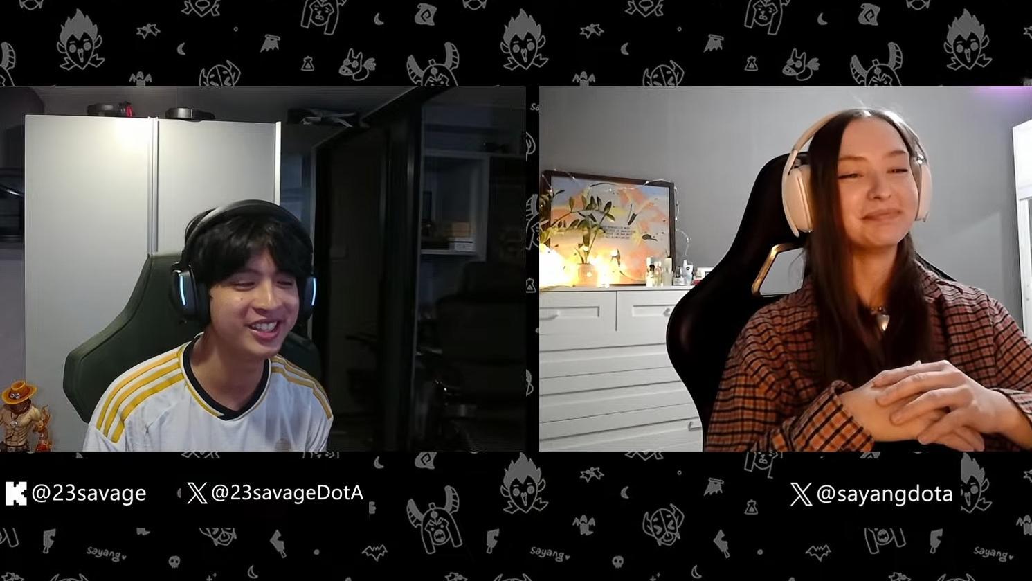 23savage上美女主持sayang的播客节目接受一系列快问快答聊心中最佳刀塔