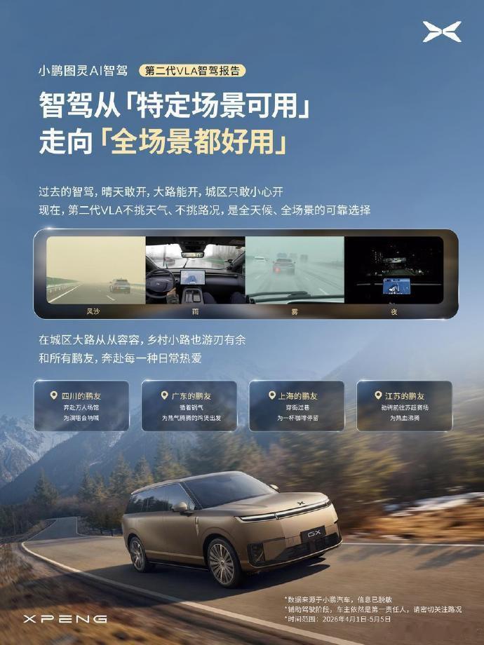 今年小鹏汽车开始推送智驾辅助VLA2.0并且覆盖P7G7G9X9等多款车