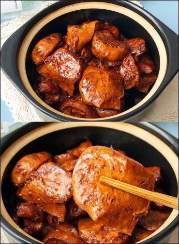 🔥超级好吃的素鸡烧肉，比肉还要好吃的素鸡！【准备食材】五花肉、素鸡【步骤如下】