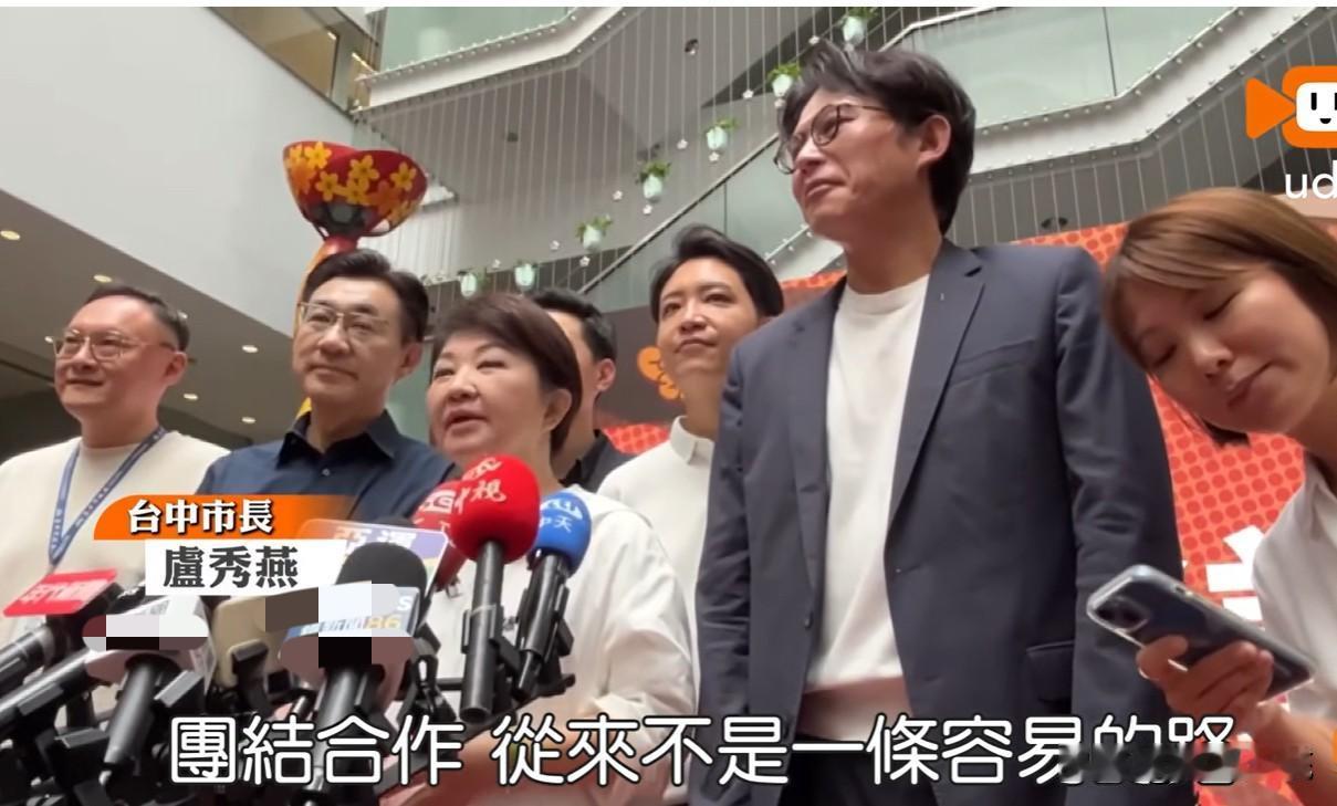 卢秀燕：“蓝白合则两利、分则两败”针对蓝白合问题，台中市长卢秀燕今天（30日