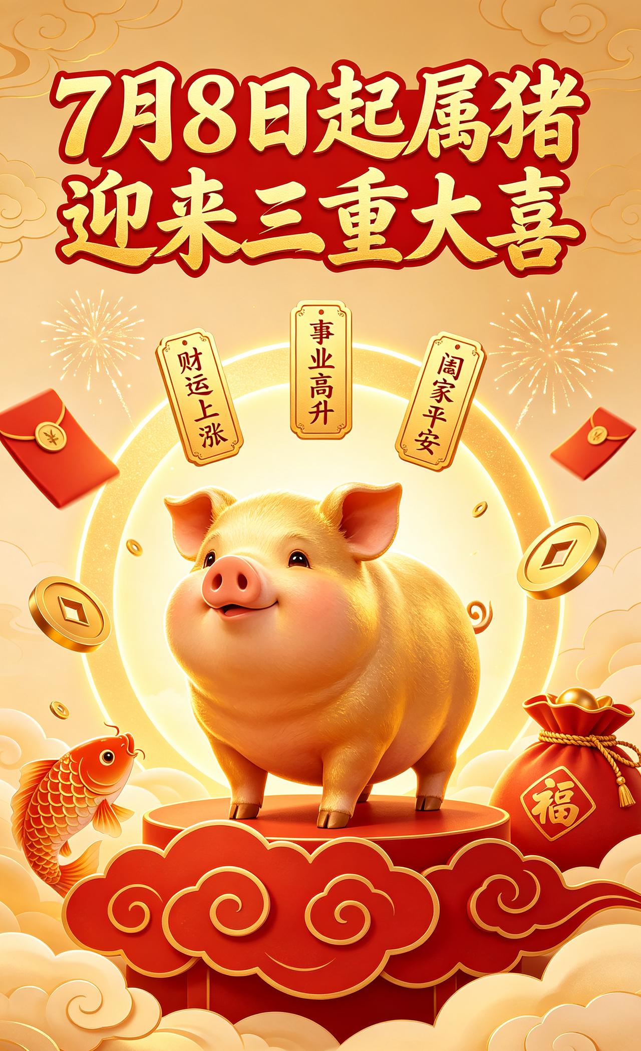7月8日起属猪迎来三重大喜，第二桩福气难得，旁人羡慕不来！7月