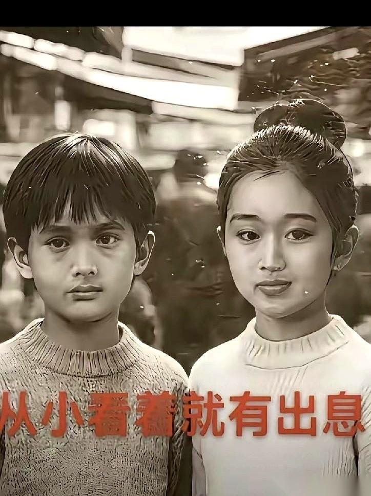 就这张老照片，我第一眼真没认出来。左边那个，一脸不服气地抿着嘴，右边这个，眼神