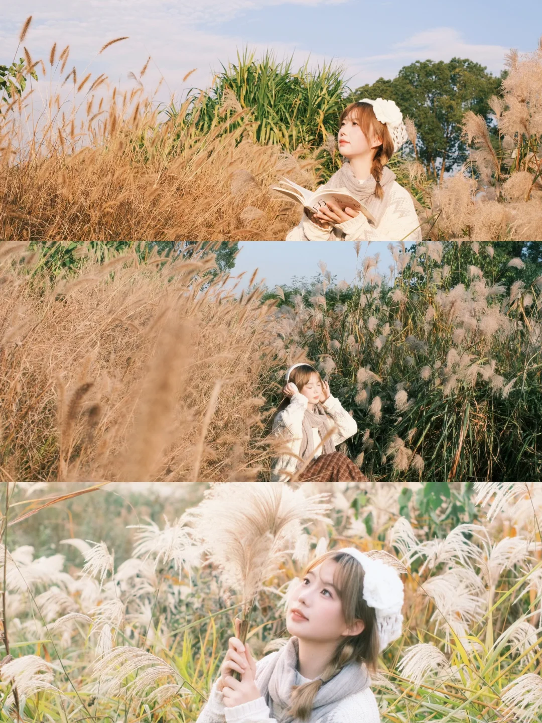 良渚的芦苇荡拍照真的封神！！！🍂