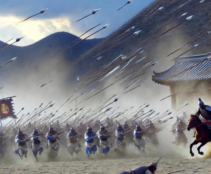 李陵能以5千步兵对抗数万骑兵，那是因为武装到牙齿了。一天就能把50万支箭泼水一样