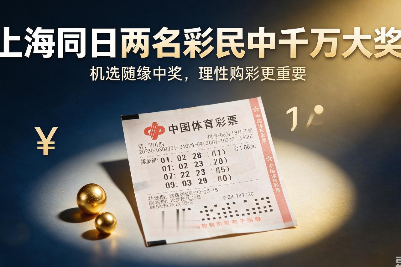 百年难遇！上海同日两人命中千万大奖，随手机选便中奖，长期守号的彩民却屡屡落空