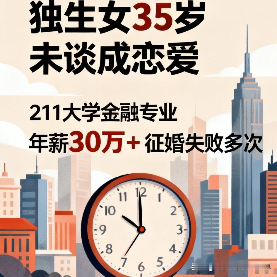 在天津这样的家庭有多少？独生女35岁了不谈男朋友，她本身是211大学本科毕业，读