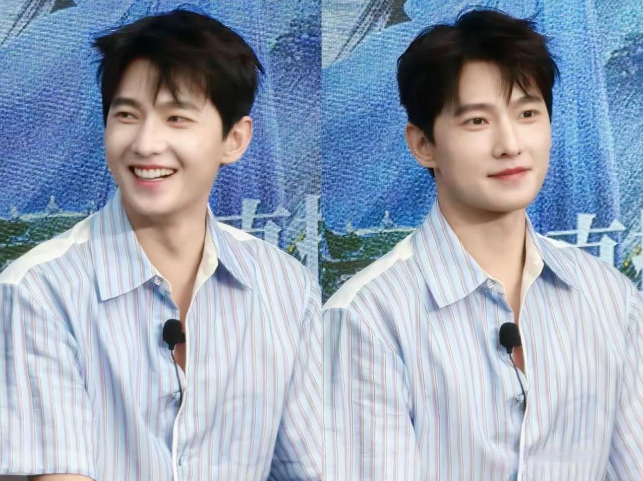 杨洋7.29扫楼活动，衬衫小白鞋少年感爆棚。杨洋今日《凡人修仙传》扫楼活动好清爽