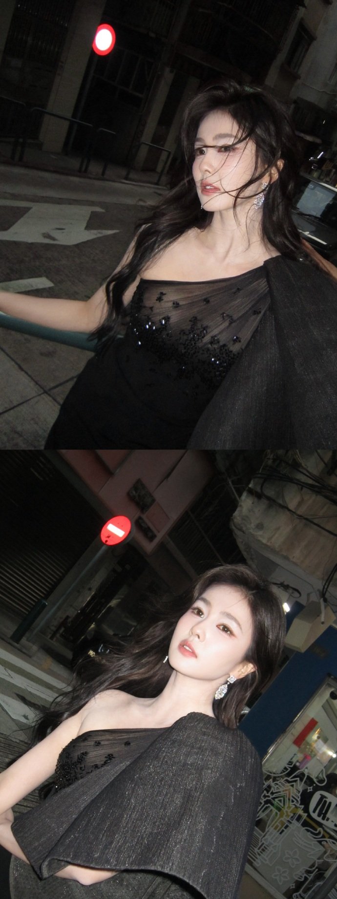 白鹿拍不完根本拍不完白鹿尖叫之夜黑天鹅造型美出天际了，工作人员“手机相机都按冒