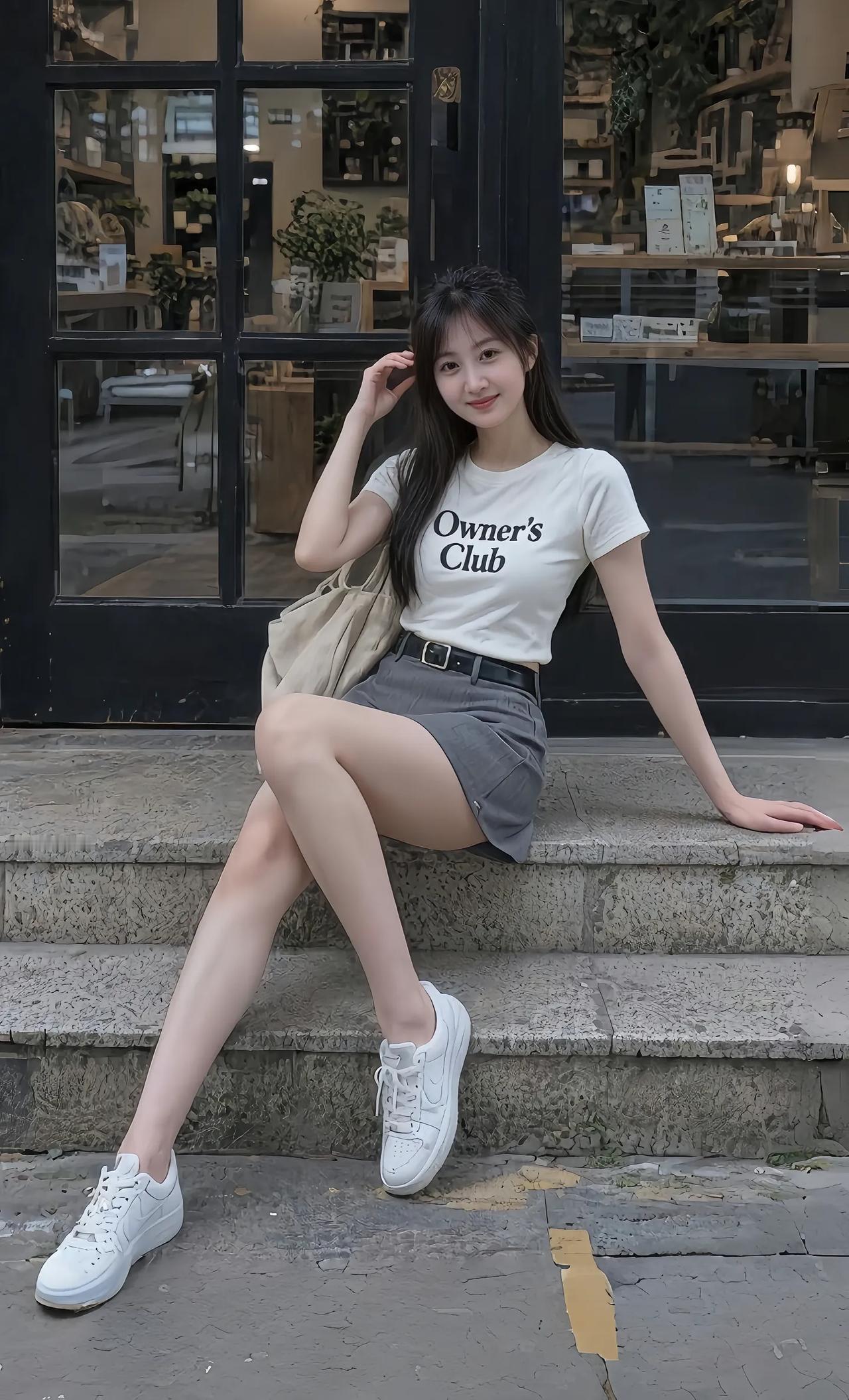 都市少女风，休闲穿搭，轻松自在！👟👗💃